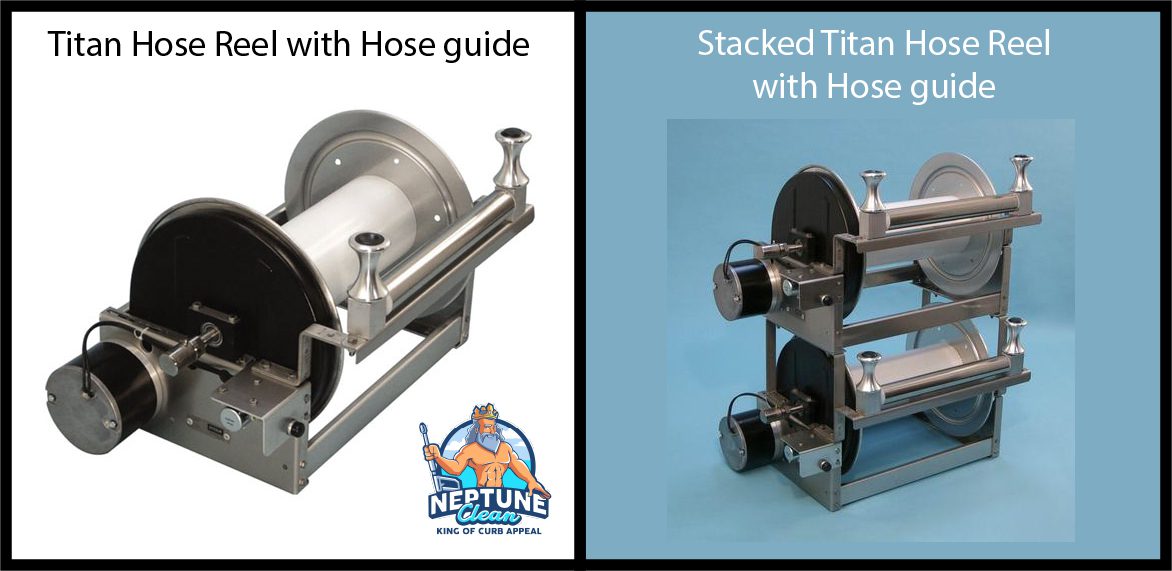 Titan Hose Reels: 450' Pressure Wash Hose Reel, Stainless Steel, Titan Pressure  Washer Parts, Power Washer Upgrades